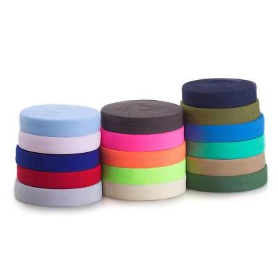 China Factory wholesale 20mm elastic one side shinny to fold over elastic bias band binding tape for clothing for sale