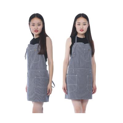 China Convenient Custom High Quality Denim Fabric Working Aprons With Logo for sale