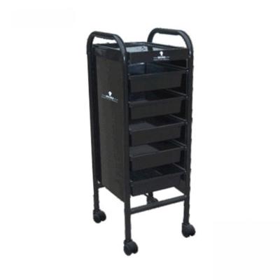 China Convenient Professional Plastic Beauty Hair Salon Trolley With Don't Suck Hair Wheel for sale