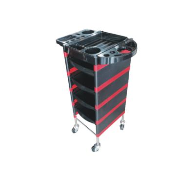 China Convenient Wholesale Economic ABS Plastic Lockable Beauty Hair Salon Trolley for sale