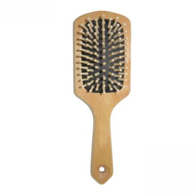 China Waterproof Natural Biodegradable Reusable Reusable Eco-Friendly Wooden Hair Brush Paddle for sale