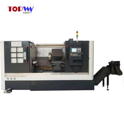 China Garment Shops TCX4550 Tilted Bed CNC Lathe Machine With Power Turret Y Axis for sale