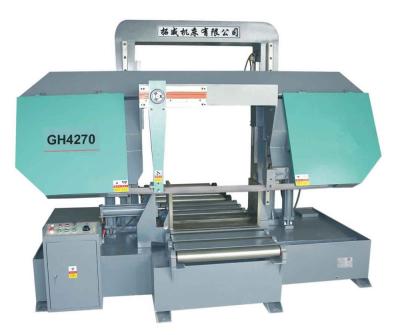 China Building Material Stores GH4270 Heavy Duty Double Column Hydraulic Metal Cutting Horizontal Band Saw Machine for sale