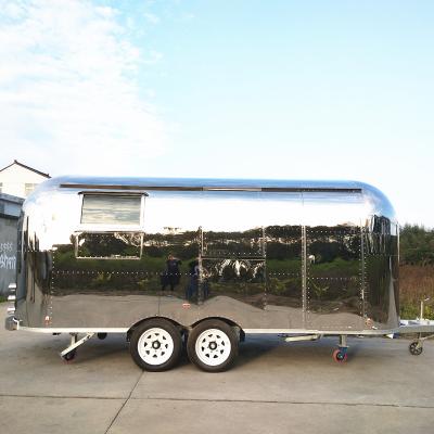 China Chonpower 5.8m CE approved mobile winery winery truck food catering van coffee fast airstream trailers for sale