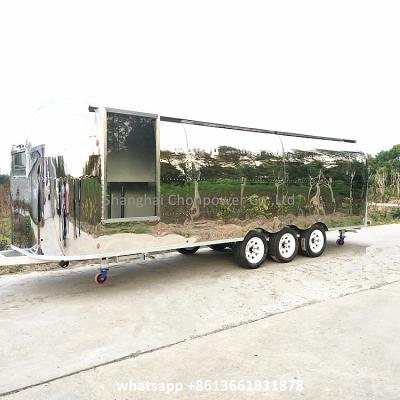 China Winery Chonpower 7.4m mobile airstream food truck/trailer concession trailer/caravan food for sale for sale