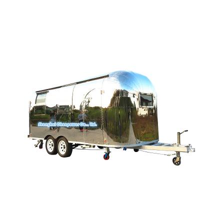 China Winery 19ft Stainless Steel Food Trailer Air Stream Food Trailer Camper Trailer for sale