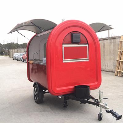 China CP-C230165230 red winery trailer food truck concession food beach vanmobile supply beverage shop for sale for sale