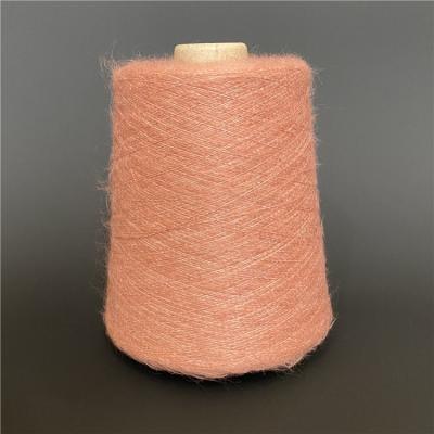 China Recycled fancy yarn mohair 14NM/1 Spandex wool mohair color yarn in stock for sale