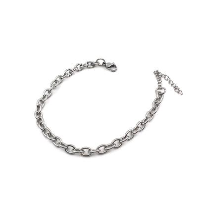 China Hot Selling Europe Stainless Steel Charm Wholesale Bare Basic Chain Bracelet Making DIY Craft Dropships for sale