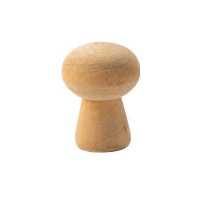 China Europe Preschool Pre-Painted Wooden Craft Supplies Wooden Toys Mushrooms 10pk for sale