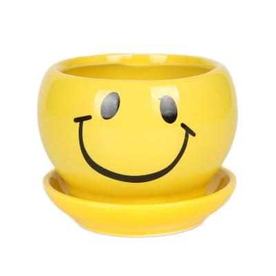 China Modern Depressed Ceramic Planter Pot Flower Pot Bonsaid Succulent Planter Pot For Indoor Plants for sale