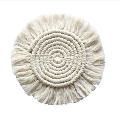 China Eco - Friendly Wholesale Bohemian Cotton Woven Table Decor Coaster Set Rug For Home Decor for sale