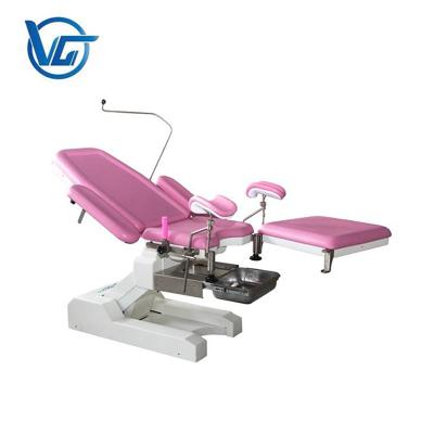 China Hospital Obstetric Delivery Beds Safe High Quality Pink Multifunction Electric Clinical Examination Table for sale