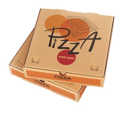 China Factory Manufacturer Recyclable China Kraft Pizza Boxes Food Grade Biodegradable Paper Packaging Wholesale Custom Corrugated Pizza Box for sale