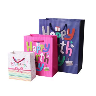 China Cheap Recyclable Bags Birthday With Logo Small Handle Washable Paper Bag Manufacturers for sale