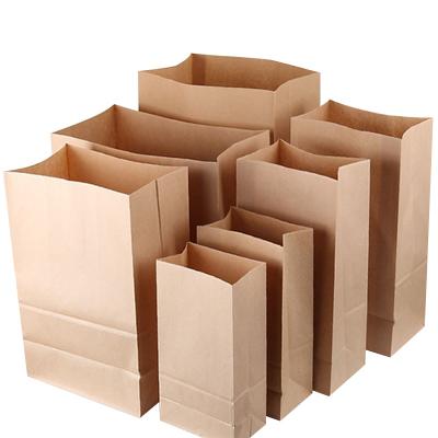 China Recyclable Paper Bag Packaging Brown Krafts Bread Kraft Food Supplier Delivery Manufacturer Retail Bags for sale