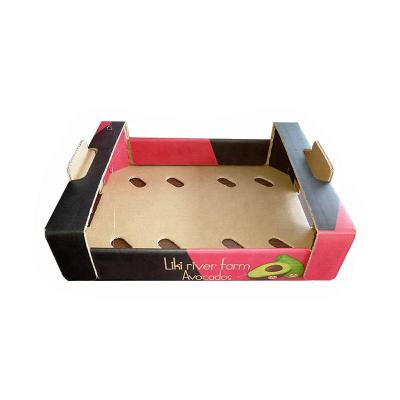 China Recyclable Color Cardboard Kraft Fruit Apple Custom Corrugated Shipping Boxes Packing Cardboard Packaging Box for sale