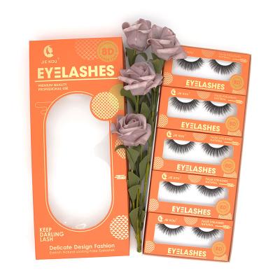 China Box 8D long jie kou brand packing natural high-grade mink hair high-grade embossed tan handmade eyelashes buy chinese products online for sale