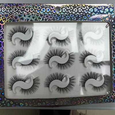 China Full natural long eyelashes strip lashes boxes lashbox packaging 3d 6d mink lashes jie kou for sale