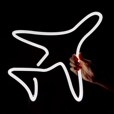 China Hotel Drop Shipping No MOQ Free Design Airplane Wall Mounted Vivid Led Indoor Outdoor Acrylic Neon Sign for sale