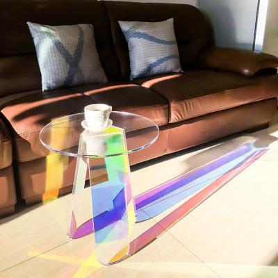 China Nordic modern simple living room, sofa, balcony, transparent and colorful Tea Assembly style acrylic table for sale