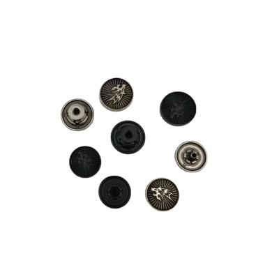 China OEM Custom Accessories Logo Design Round Press Shirt Bag Cover Viable Decorative Brass Zinc Alloy Cloth Buttons For Clothes for sale