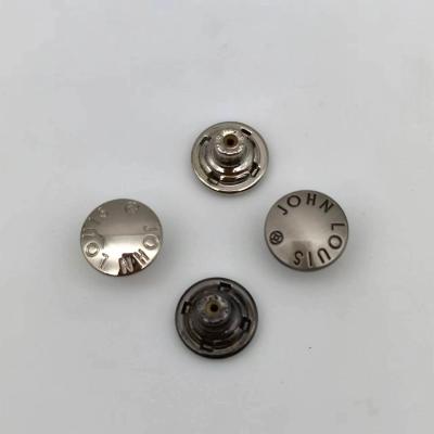 China Sustainable Apparel Brand Custom Plating Steel Customized Copper Jeans Buttons for sale