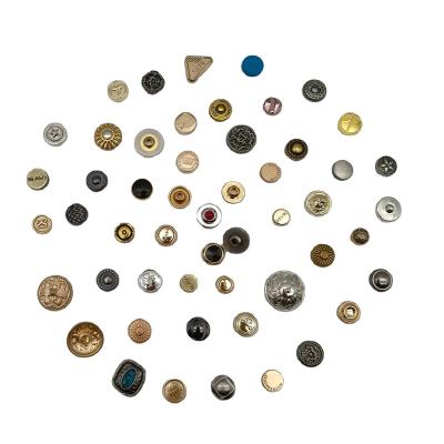 China Zinc Alloy Embossed Antique Brass Extension Rivets Double Dome Ball Head Rivets for sale