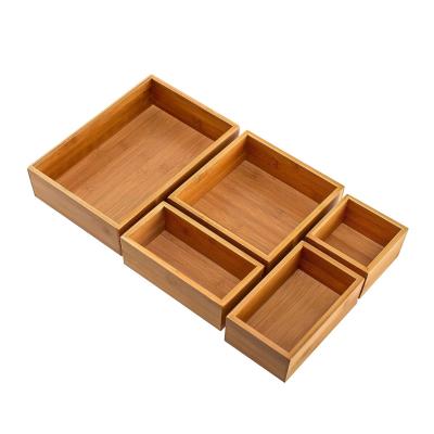 China China Guaranteed Various Size Grids Quality Wooden Spice Boxes Single Color Wooden Rustic Storage Box for sale