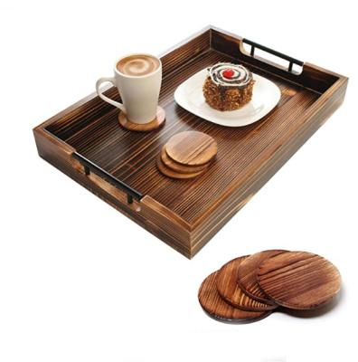 China Various Factory Recyclable Sale Mini Wooden Trays Serving Food for sale