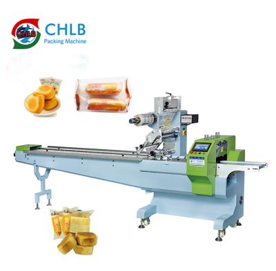 China Food Bread Croissants Alfajores Baguette Full Flow Packing Machine Servo Motor for sale