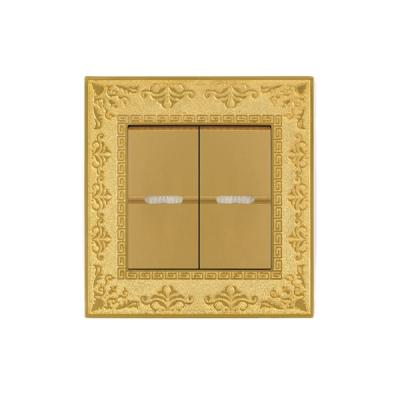 China Zinc Alloy Luxurious Strip 2 Way Wall Switch New BS Standard UK Standard 2 Style Design for sale