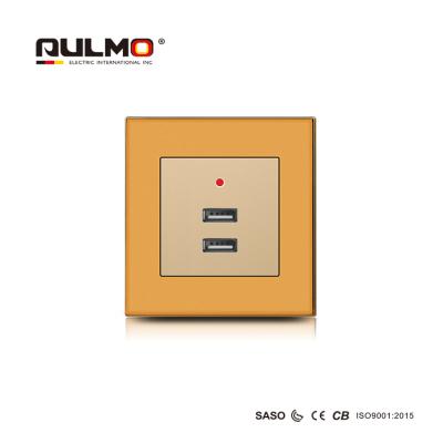 China High Quality AULMO DUAL USB SOCKET WITH VACUUM PLATE FACEPLATE FRAME HOME USE for sale