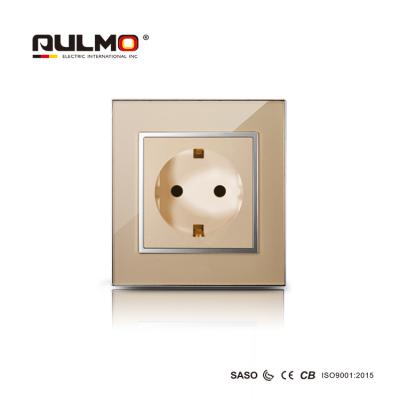 China AULMO SAFE 16A PLUG PC FRONT PLATE GERMAN DEEP COLOR PAINT WITH ACRYLIC FRAME GOOD QUALITY DESIGN for sale