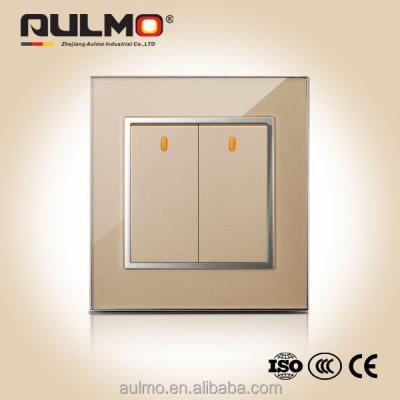 China Safe Brushed Aluminum 2G2W Switch for sale