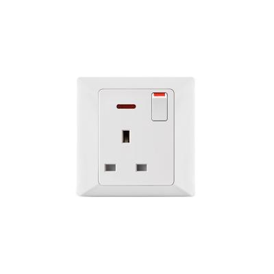 China Safety AULMO 1 STRIP SWITH + 13A SOCKET WITH FACEPLATE FULL PC HOME USE GOOD QUALITY NEON DESIGN for sale