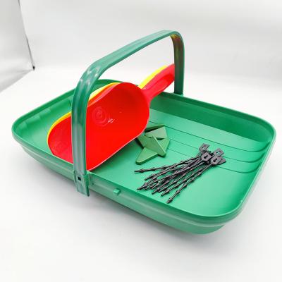 China Sustainable Plastic Gardening Tool Tray Harvest Basket Trug Gardening Basket With Handle for sale