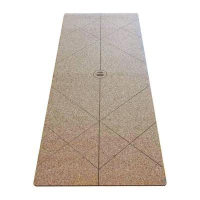 China Manufacturer Custom Print Logo Natural Eco Friendly Cork Durable Yoga Mat Supplier For Women for sale