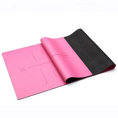 China Durable Fitness Personalnized OEM Custom Printed Design Heated Anti Slip Natural Rubber PU Yoga Mat for sale