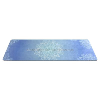 China New Design Durable Hot Selling Natural Tree Supplier High Quality Suede Yoga Fitness Eco Friendly Rubber Mat for sale