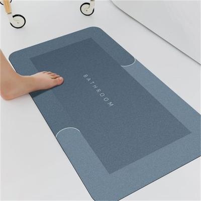 China Sustainable Bathroom Absorbed Water Carpet Natural Rubber Quick Drying Antislip Soft Diatomite Bath Mat for sale