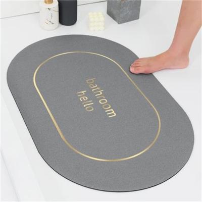 China 60*40cm 80*50cm Viable Quick Drying 90*60cm Water Bath Mat Diatom Bathroom Floor Absorbent Non Slip Mat for sale