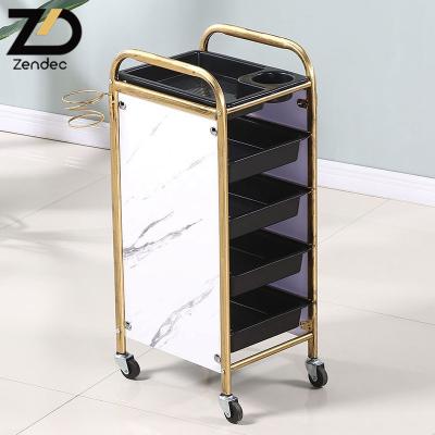 China Luxury Barber Salon Trolley 4 Wheel Hair Beauty Barber Equipment Salon Furniture Modern Salon Hairdressing Cabinet for sale