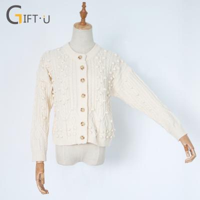 China Anti-pilling Russian Sweaters Lady Nice Cotton Cardigan Sweaters OEM Factory With Button Placket for sale