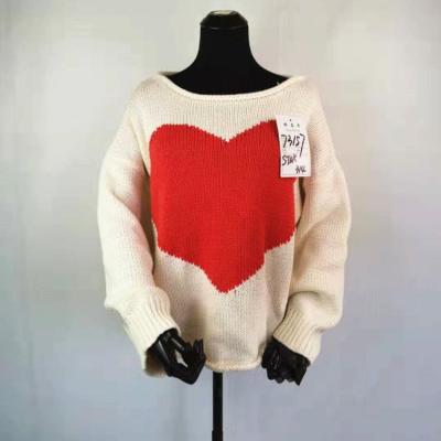 China Giftu 73157# New Style Women Pullover Anti Shrink Sweater With LOVE Pattern Woolen Sweater for sale