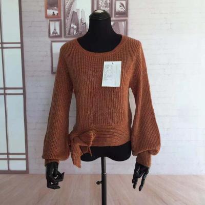 China 2019 Ladies Autumn Sweater Sweet Style Anti-pilling Bottom Laced Woolen Sweaters Pullover Knit Sweater for sale