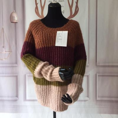 China 2019 American Market Loose Oversize Women's Sweater Ladies Anti-pilling Sweater Thick Knitted Sweater 3GG for sale