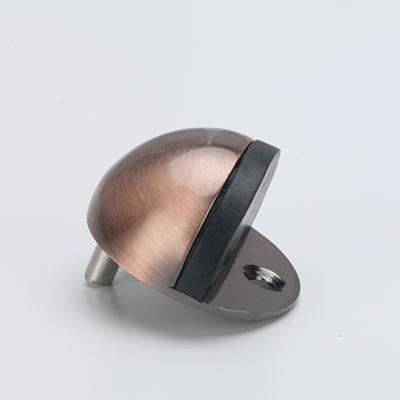 China Modern Hotel Door Blank Rubber Stainless Steel Semicircular Stopper for sale