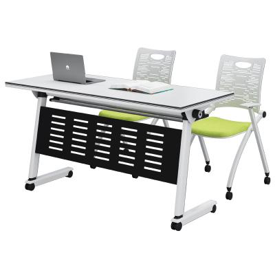 China Foldable folding training desks and chairs, combination of tutoring classroom leaders, splicing strip tables, folding tables for sale