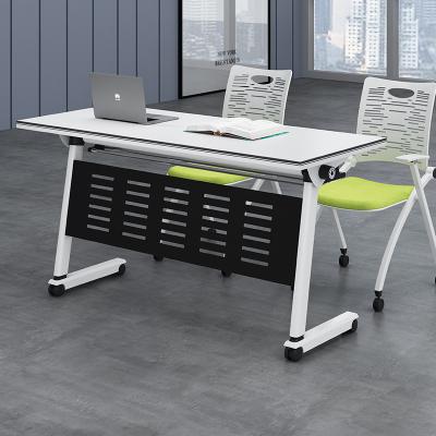 China Foldable School Use Desk Factory Wooden Desk For Laptop Meeting Room Foldable Training Desk Table Removable for sale